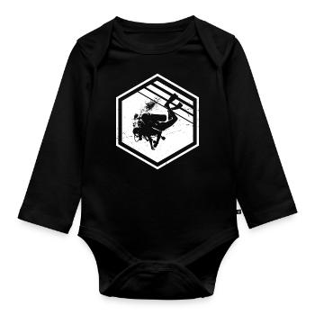 Scuba Tauchen Scuba Taucher Diving Taucher - Baby Bio-Langarm-Body - Schwarz - Vorne