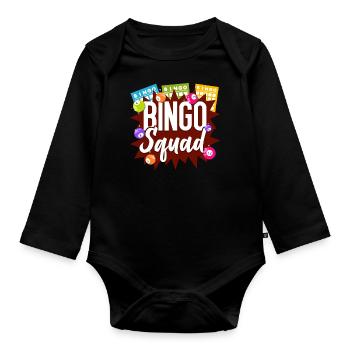 Bingo Player Bingo Squad - Baby Bio-Langarm-Body - Schwarz - Vorne