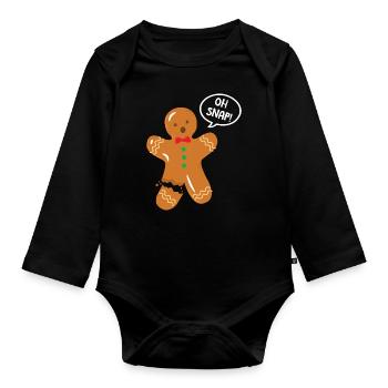 Baker Bakery Bakery Baking Gift - Organic Longsleeve Baby Bodysuit - black - Front