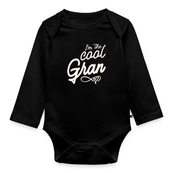 I’m The Cool Gran - Fête des Mères - Body Bébé bio manches longues - noir - Devant