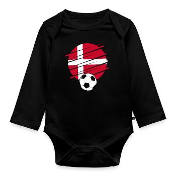 Dänemark Geschenk Europe Nation Denmark Copenhagen - Baby Bio-Langarm-Body - Schwarz - Vorne