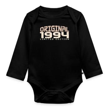 Millésime 1994 Édition Limitée 1994 Anniversaire - Body Bébé bio manches longues - noir - Devant