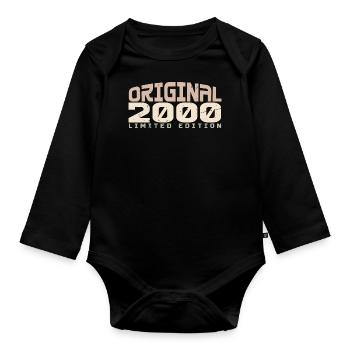 Vintage 2000 Limited Edition 2000 Birthday - Organic Longsleeve Baby Bodysuit - black - Front