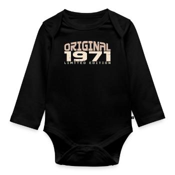 Millésime 1971 édition limitée 1971 anniversaire - Body Bébé bio manches longues - noir - Devant