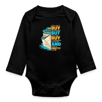Can't Buy Happiness But Drinking Package Cruise - Organic Longsleeve Baby Bodysuit - black - Front