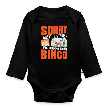 Bingo Player Sorry I Wasn't - Baby Bio-Langarm-Body - Schwarz - Vorne
