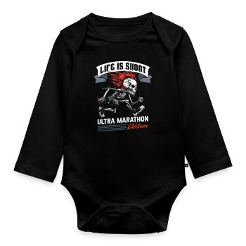 Ultramarathon - Body Bébé bio manches longues - noir - Devant