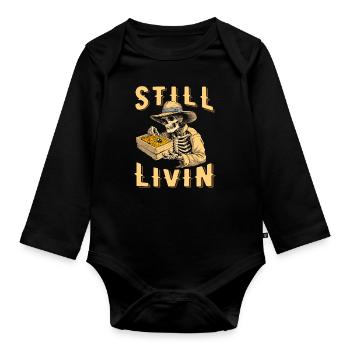 Beekeeper Beekeeper - Organic Longsleeve Baby Bodysuit - black - Front