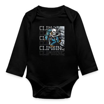 Klettern Kletterer - Baby Bio-Langarm-Body - Schwarz - Vorne