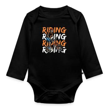 Bmx Bmx Motard - Body Bébé bio manches longues - noir - Devant