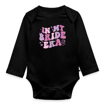 Bachelorette Hen Party Bride - Organic Longsleeve Baby Bodysuit - black - Front
