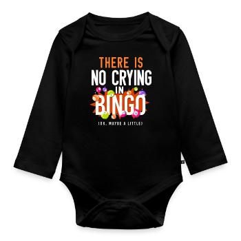 Joueur de bingo il n’y a pas de pleurs - Body Bébé bio manches longues - noir - Devant