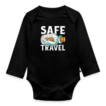Safe Travel Cruise Ship Cruising Crew Cruise - Organic Longsleeve Baby Bodysuit - black - Front