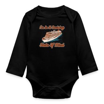 I'm In A Cruising State Of Mind Cruise Ship - Organic Longsleeve Baby Bodysuit - black - Front