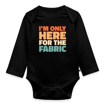 Sewing Sewing Machine - Organic Longsleeve Baby Bodysuit - black - Front