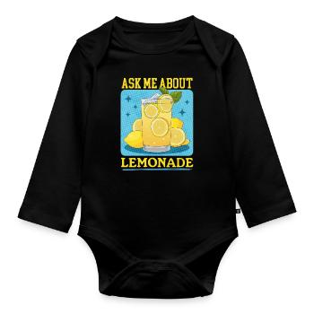 Lemonade Lemons Lemonade Soda Stand Gift - Organic Longsleeve Baby Bodysuit - black - Front