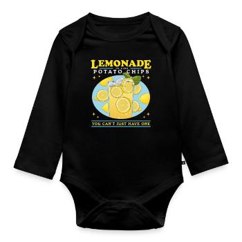 Lemonade Effervescent Lemon Lemonade Gift - Organic Longsleeve Baby Bodysuit - black - Front