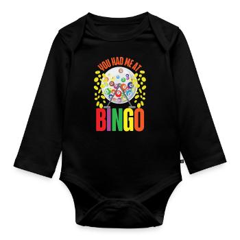 Bingo Player Girl You Had Me At - Baby Bio-Langarm-Body - Schwarz - Vorne