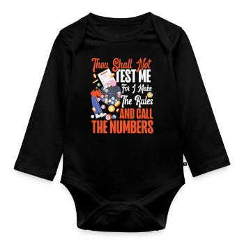 Bingo Player Bingo Caller Thou - Organic Longsleeve Baby Bodysuit - black - Front
