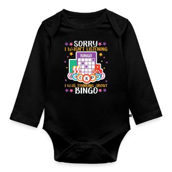 Bingo Player Sorry I Wasn't - Baby Bio-Langarm-Body - Schwarz - Vorne