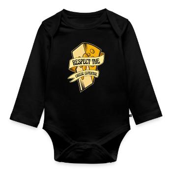 Respectez l'expertise fromagère Fromager Fabricant - Body Bébé bio manches longues - noir - Devant