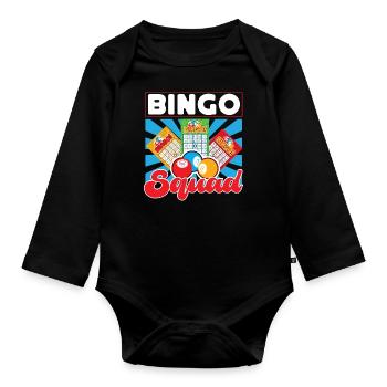 Bingo Player Bingo Squad - Baby Bio-Langarm-Body - Schwarz - Vorne