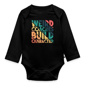 Weird Coaches Form Character Coach - Organic Longsleeve Baby Bodysuit - black - Front