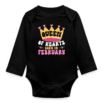Alles Gute Zum Geburtstag, Feiernde Bday-party, - Baby Bio-Langarm-Body - Schwarz - Vorne