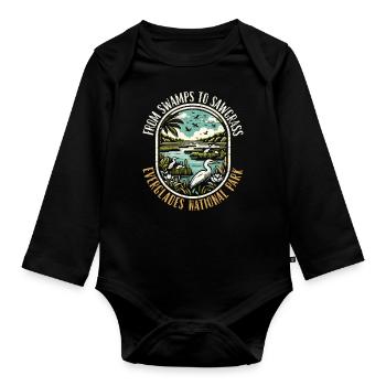 Parc national des Everglades Outdoor Tours États-Unis - Body Bébé bio manches longues - noir - Devant