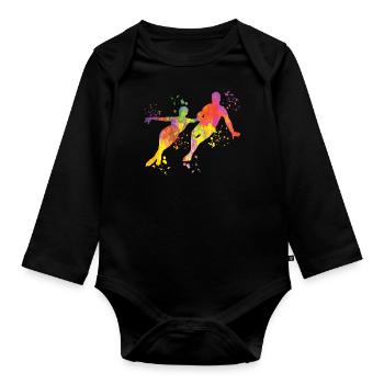 Figure Skater Ice Skating Figure Skating - Organic Longsleeve Baby Bodysuit - black - Front