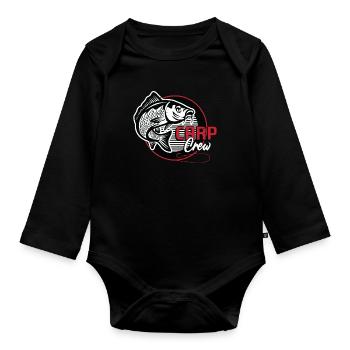 Carp Fishing Carp Crew Fishing Tournament Lover - Organic Longsleeve Baby Bodysuit - black - Front