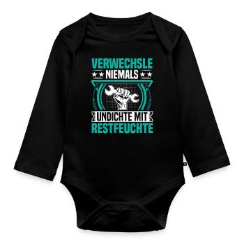 Outil de construction de climatisation pour les techniciens en réfrigération - Body Bébé bio manches longues - noir - Devant