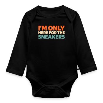 Sneakers - Organic Longsleeve Baby Bodysuit - black - Front
