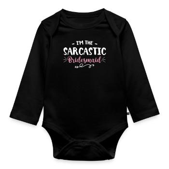 Bachelorette Hen Party Bride - Organic Longsleeve Baby Bodysuit - black - Front