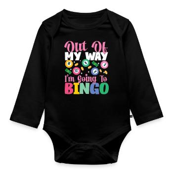 Bingo Player Out Of My Way I'm - Baby Bio-Langarm-Body - Schwarz - Vorne
