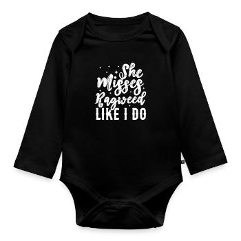 Cadeau de musique country country music - Body Bébé bio manches longues - noir - Devant