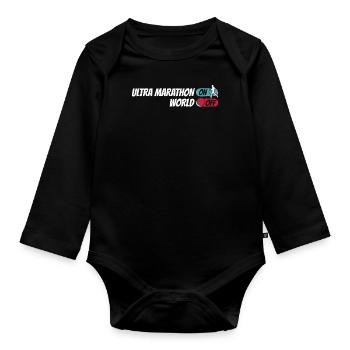 Ultramarathon Ultra Marathon On World Off - Organic Longsleeve Baby Bodysuit - black - Front