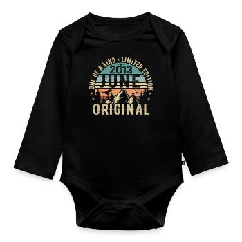 Legendär Seit Juni 2013 Geburtstag Geschenk 2013 - Baby Bio-Langarm-Body - Schwarz - Vorne