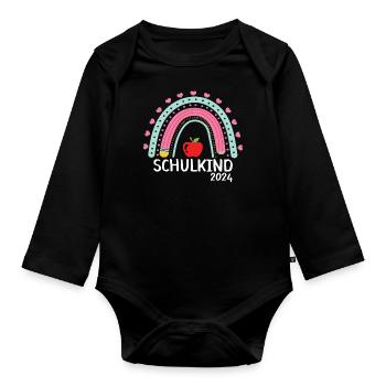 Rentrée scolaire 2024 - Body Bébé bio manches longues - noir - Devant