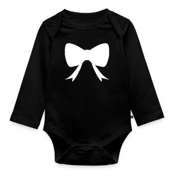 Loop Shape Icon - Organic Longsleeve Baby Bodysuit - black - Front