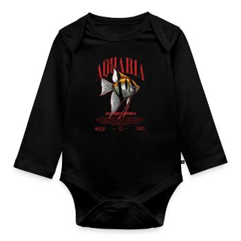 Altum Kaiserfisch Cichlid Fish Keeper Streetwear - Baby Bio-Langarm-Body - Schwarz - Vorne