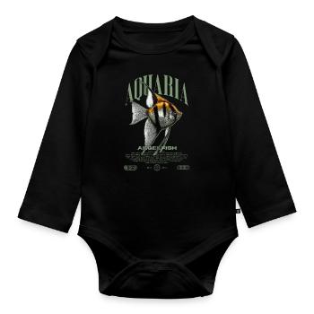 Altum Kaiserfisch Cichlid Fish Keeper Streetwear - Baby Bio-Langarm-Body - Schwarz - Vorne