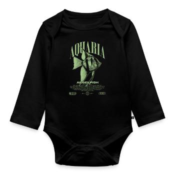 Altum Kaiserfisch Cichlid Fish Keeper Streetwear - Baby Bio-Langarm-Body - Schwarz - Vorne