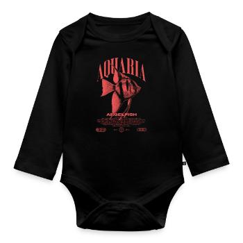 Altum Kaiserfisch Cichlid Fish Keeper Streetwear - Baby Bio-Langarm-Body - Schwarz - Vorne