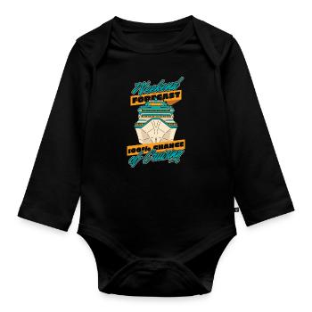 100% Chance Of Cruising Cruise Ship Cruise - Organic Longsleeve Baby Bodysuit - black - Front