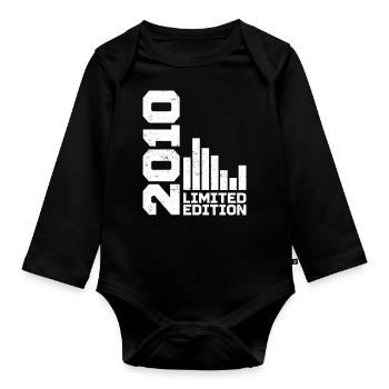 Vintage 2010 Birthday Gift 2010 Year 2010 - Organic Longsleeve Baby Bodysuit - black - Front