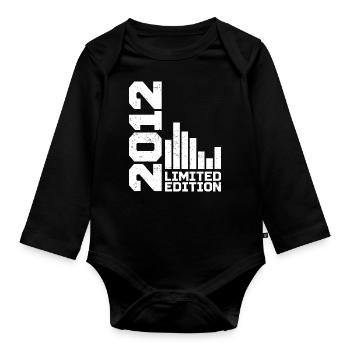 Vintage 2012 Geburtstagsgeschenk 2012 Baujahr 2012 - Baby Bio-Langarm-Body - Schwarz - Vorne