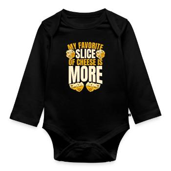 Ma tranche de fromage préférée est plus Maker Queso - Body Bébé bio manches longues - noir - Devant