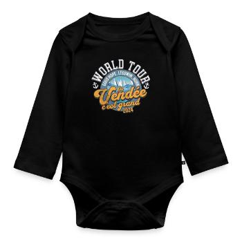 World tour regatta 2024 - Organic Longsleeve Baby Bodysuit - black - Front