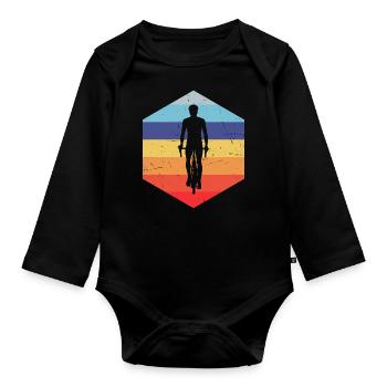 Cyclisme Vélo Cyclisme VTT Vélo Homme - Body Bébé bio manches longues - noir - Devant